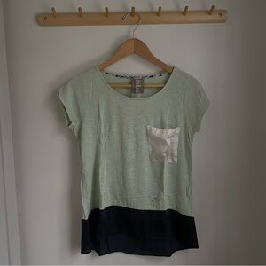 Dolan Mint and Black Colorblock Tee